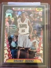 2001-02 Topps Chrome Rookie RC Black Border Refractor 35/50 Damone Brown