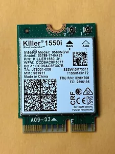 02HK708 Lenovo Killer 1550I.01 Intel 9560NGW Wireless Card HH - Picture 1 of 2