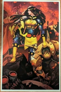 Póster firmado impresión artística ECCC ISAAC GOODHART BIG BARDA 2022 DC COMICS - Imagen 1 de 1
