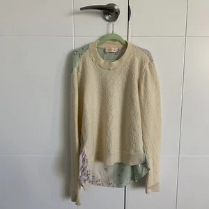 Tory Burch Top Jumper Merino Wool & Silk Bambina Merino Top Size M Fits 8/10 - Bild 1 von 9