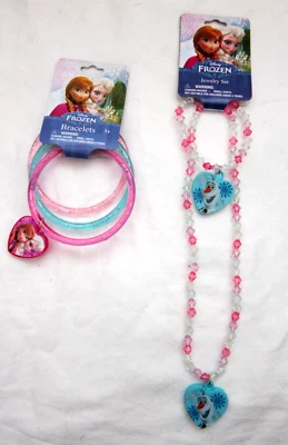 Замороженный Эльза и Анна браслет браслеты и Олаф сердце подвеска ожерелье и браслет новый!AR4S - Изображение 1 из 2