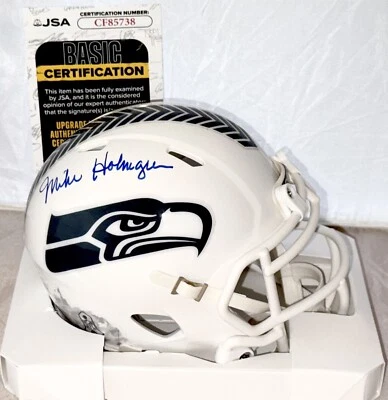 Mike Holmgren signed Seattle Seahawks Salute To Service mini helmet JSA - Image 1 of 2