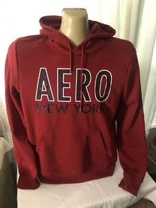 NEW Aeropostale Men Size XL New York Hoodie Pullover Jacket Wine Color - Picture 1 of 6