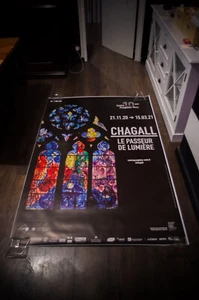 EXHIBITION CHAGALL POMPIDOU METZ 2021 French Bus Shelter Vintage Original Poster - Picture 1 of 7