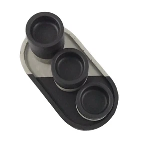 Juego de 4 piezas de regalo 3 soportes de luz de té negro y juegos de bandeja ovalada decorativa de lujo de 1 pieza6 - Imagen 1 de 7