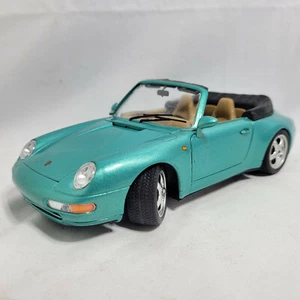 Schönes Sammlerstück Maßstab 1:18 Burago Gold Porsche 911 Carrera 1993 grün Diecast - Bild 1 von 11