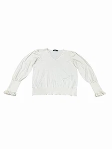 Lauren Ralph Lauren Button Cuff Sweater Large Cream Old Money Capsule Holiday - Bild 1 von 7