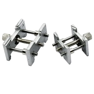 2 Set Metall Uhr Uhrwerk Halter Feste Basis Multifunktion für Uhrmacher Uhr3550 - Bild 1 von 6