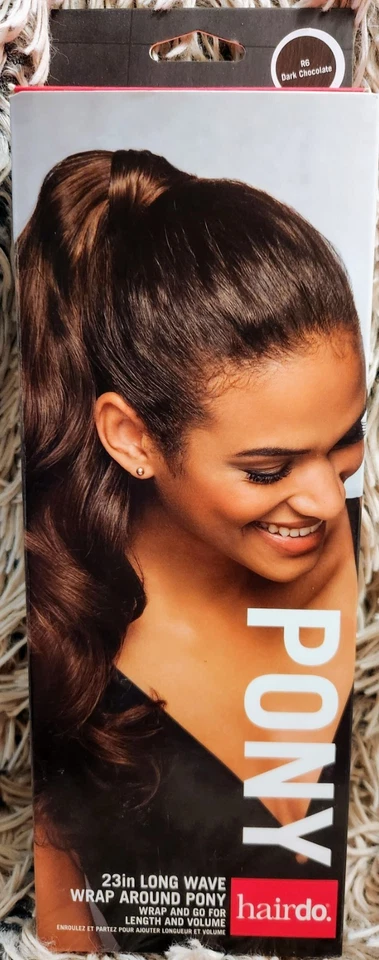 Poni envolvente de 23 pulgadas de largo Hairdo - chocolate oscuro - marrón medio R6  Foto 1 de 4
