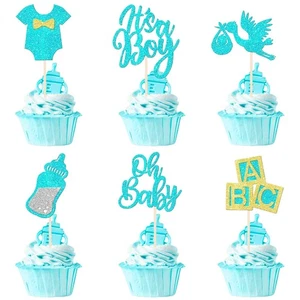 24 Piezas Oh Baby Cupcake Toppers, It's a Boy Cupcake Topper Brillo Baby Bot... - Imagen 1 de 7