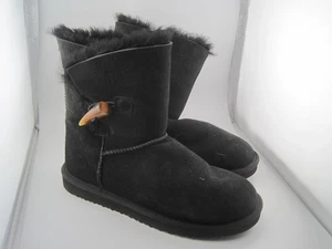 Bota Corta Clásica Cozie Steps 100% Genuina Piel de Oveja Australiana Negra Para Mujer’s 7 - Imagen 1 de 10