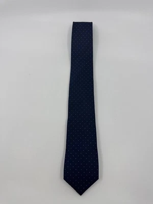 Corbata J.Crew The Silk azul para hombre con puntos blancos Foto 1 de 4