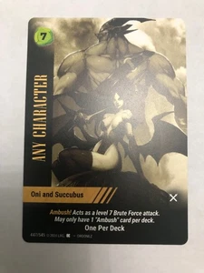 Oni and Succubus Any Character #447 - OverPower World Legends Prize Pack Card - Picture 1 of 1