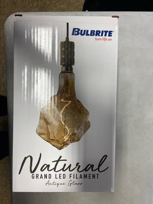 Bulbrite 776320 Glacier Amber Dimmable 60W LED Grand Filament Nostalgic Bulb - Image 1 of 2