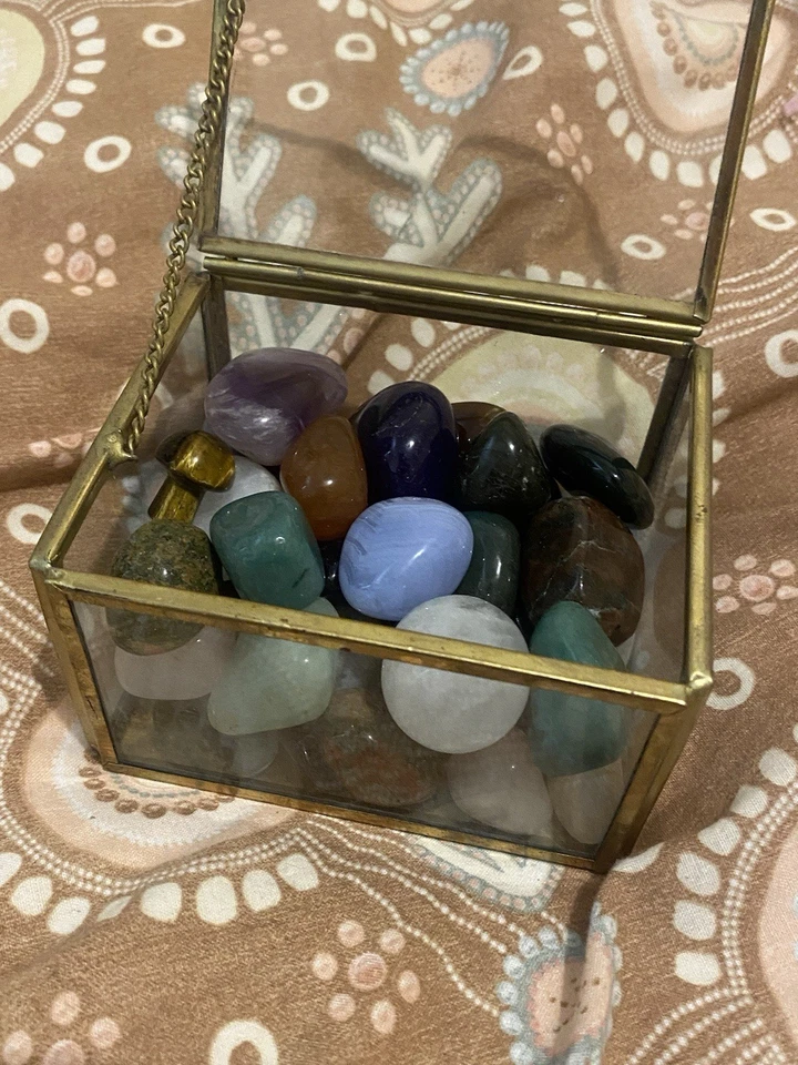 Large Crystal Collection- Tumbled Crystals Bulk Lot - Set Of 35x - image 1 of 2