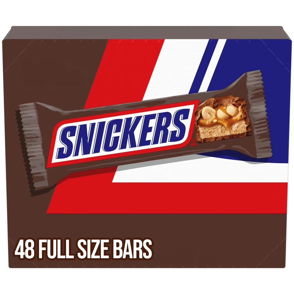 (48) SNICKERS Candy Bars 1.86oz (1 NEW BOX)  - Best By: AUGUST 2026 - Image 1 of 4