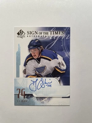 2008-09 SP Authentic Sign of the Times TJ Oshie #ST-TJ Rookie Auto RC - Image 1 of 2