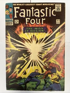 Fantastic Four # 53. 2nd App Black Panther 1st App Klaw 1966. C pix/descrip. 🔑 - Picture 1 of 24