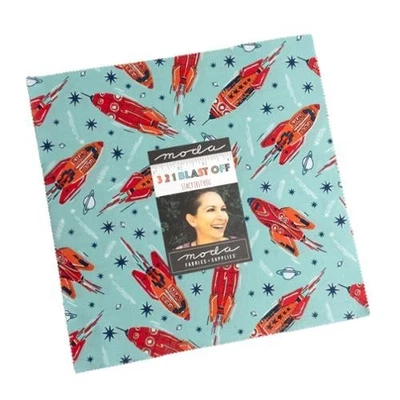 321 Blast Off Layer Cake® 20950LC Moda Precuts   pre-cut Layer Cake 10" squares - Image 1 of 3