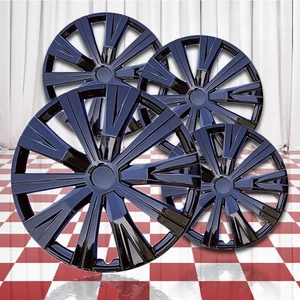 4pc 10 Spoke Gloss Black 16" Wheel Covers (Toyota Camry Style) - Picture 1 of 2