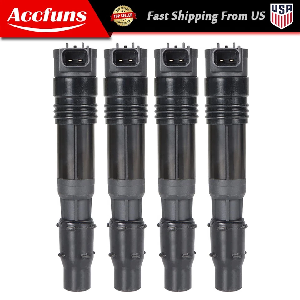 Pacote com 4 bobinas de ignição para Honda CBR600F4 CBR600F4I 1999-2006 EUA - Imagem 1 de 4