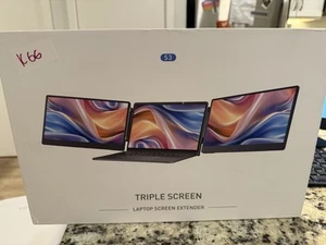 S3 Triple Laptop Monitor Extender - 14” 1080P FHD IPS Screen, 180 Portable - Photo 1/5