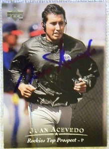 Colorado Rockies Juan Acevedo Signed 1995 Upper Deck Minors Auto Card - Bild 1 von 1