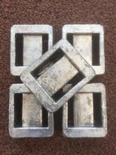 5 x 1kg Solid Lead Scuba Diving Weights = 5kg Total (Free Postage)