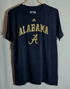 Alabama Crimson Tide T Shirt Adidas Mens Size Medium Black with Gold Bama - Picture 1 of 6
