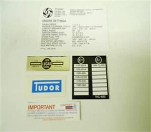 Triumph Spitfire 1500 information label set JPR978 - Picture 1 of 1