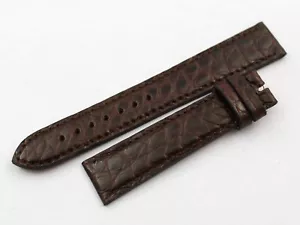 Cinturino Pelle Coccodrillo Marrone Lucido 18/16mm Realizzato con Ottime Pelli - Foto 1 di 4