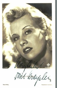 Dorit Kreysler Original Signature On Ross Card No. 7613 A