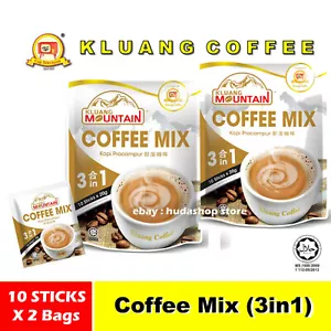 Kaffeemischung 3 in 1 Kluang Mountain (10 Stöcke x 2 Beutel) malaysischer berühmter Kaffee - Bild 1 von 6