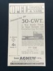 1938 Newspaper Clipping OPEL TRUCKS & VANS, 30-CWT, ISAAC AGNEW LTD. BELFAST