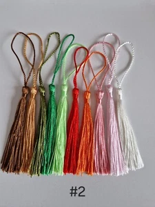 10 Stk. Quastenanhänger Tassel Quaste Anhänger mit Kordel 12-13 cm 10 Farben #2 - Bild 1 von 1