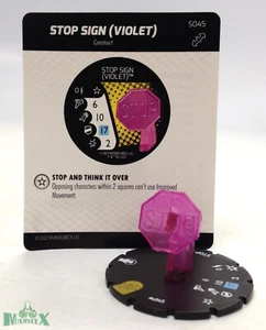 Heroclix Batman Team-Up Set Stop Sign (violeta) #S045 ¡construcción con tarjeta! - Imagen 1 de 1