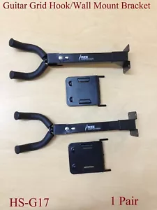 2 x Guitar Grid Hook/Wall Mount Brackets, Long-Arm, Strong Structure - HJWH-G17 - Picture 1 of 10