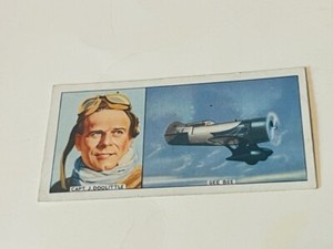 Carreras Tobacco 1936 Trading Card Airmen Airwoman Airplane James Doolittle Jet
