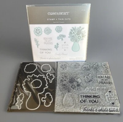 CTMH сердечные цветы штамп и тонкий вырез комплект #Z7139 новый!! - Изображение 1 из 4