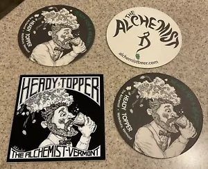 The Alchemist Vermont Juego de 3 posavasos “Heady Topper” y 1 pegatina NUEVO - Imagen 1 de 1