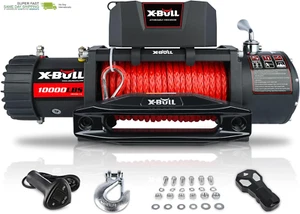 X-BULL Winch 10000 Lb. Load Capacity Electric Winch Kit 12V Synthetic Rope,Water - Picture 1 of 6