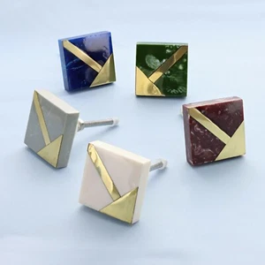 G Decor Matteo Deco Marble Effect & Gold Knob Ocean Brizze - Picture 1 of 7