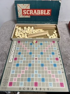 Vintage 1955 Scrabble Board Game Complete Original Made in England Spear's - Picture 1 of 7