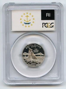 2001 S 25C Silver Rhode Island Quarter PCGS PR70DCAM - Picture 1 of 2
