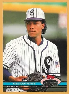 MELIDO PEREZ CHICAGO WHITE SOX #232 - TOPPS STADIUM CLUB CASI NUEVO-COMO NUEVO 1991 - Imagen 1 de 2