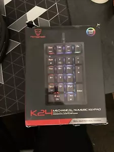 K24 Numeric Mechanical Keyboard 21 Keys USB Wired Keyboard with F6F2 - Picture 1 of 2