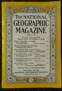 National Geographic magazine April 1956 No Map, History Keeps House in Virginia - Imagen 1 de 2