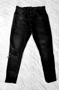 Zara Men's Black Distressed Jeans Size 31 - Picture 1 of 3