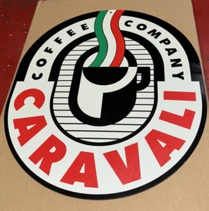 Vintage Double Sided Sign - Caravali Coffee. Caravali Coffee Company Italian - Picture 1 of 4