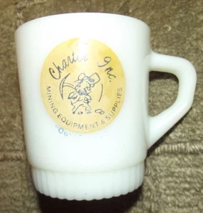 Vintage Fire King Anchor Hocking Becher, Charter Inc. Bergbauausrüstung & Zubehör - Bild 1 von 6